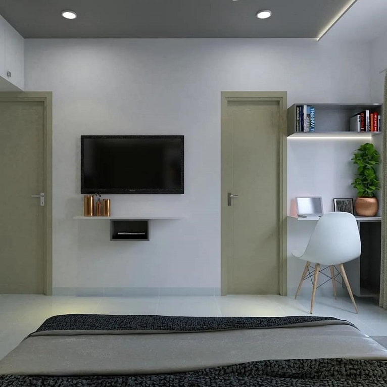 Secondary bedroom with study nook