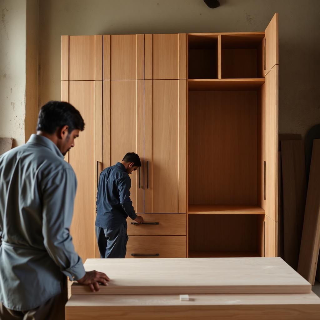 Workshop build of a modular wardrobe